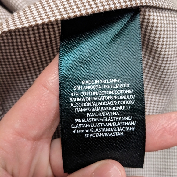 Lauren Ralph Lauren Brown and White Long Sleeve Button Down Shirt - Picture 10 of 11